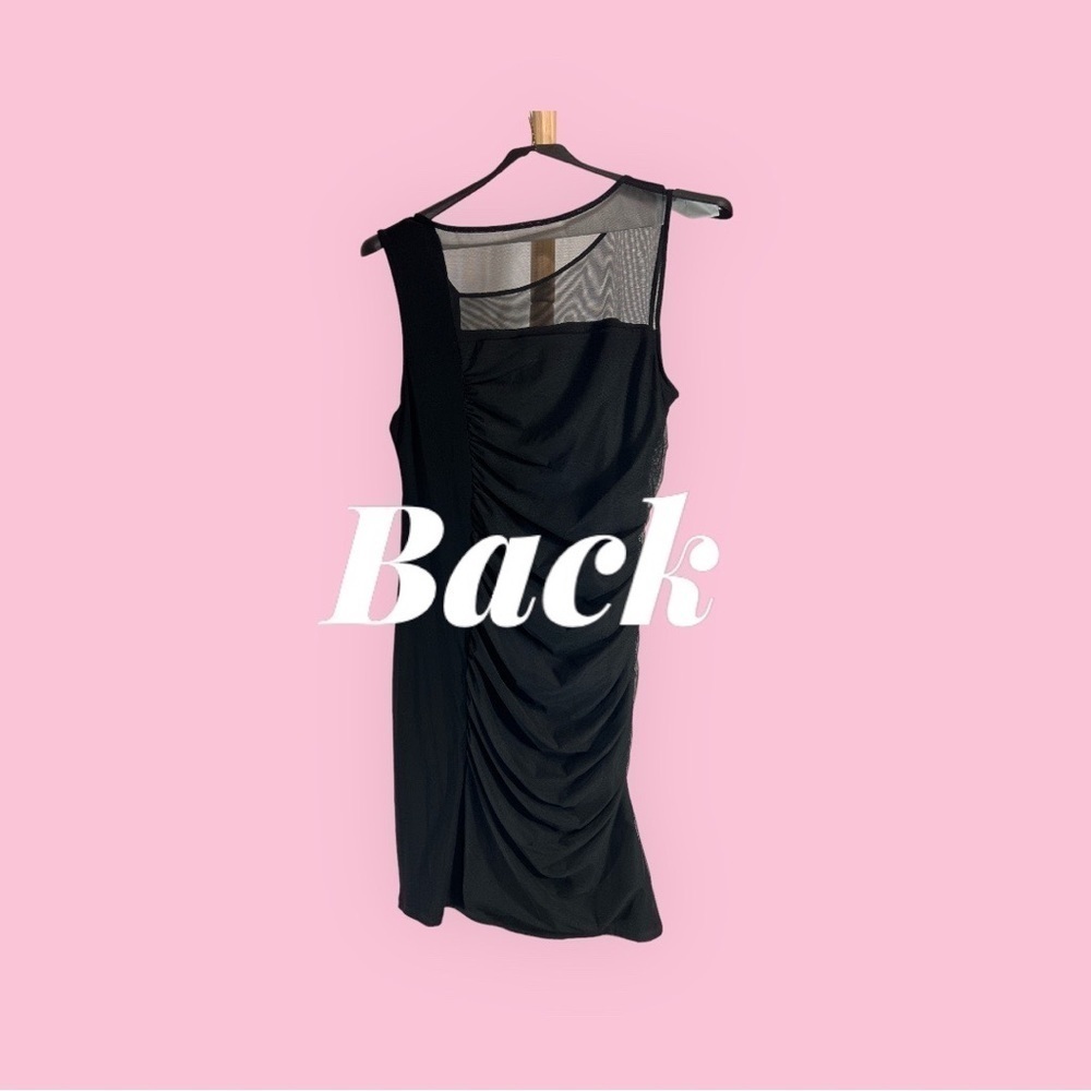 DKNY Women’s Black Any Occasion Even Prom Dress Sleeveless MIDI Size L, NWT - Picture 3 of 6